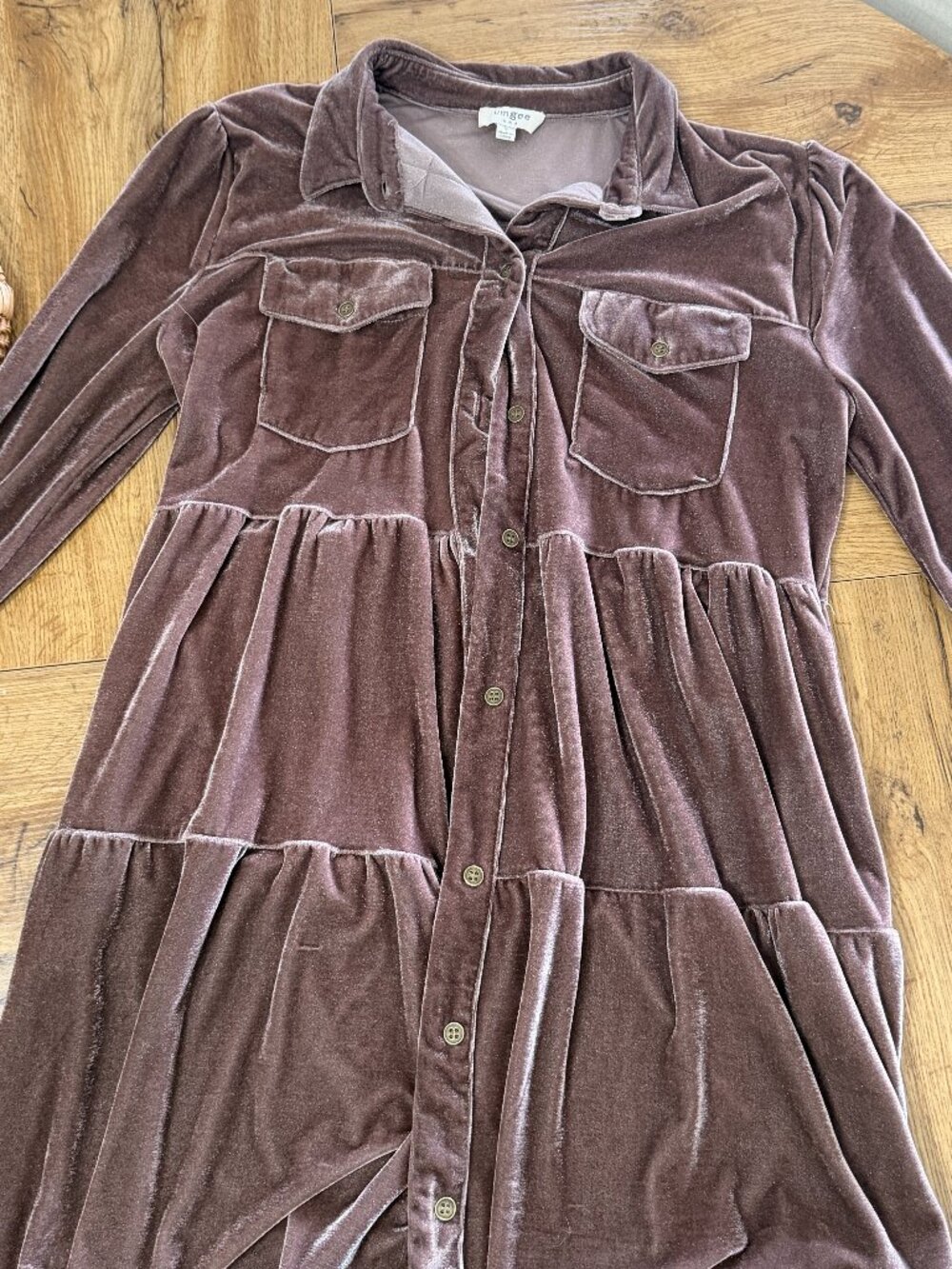 Long mauve cardigan